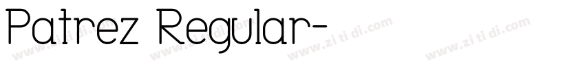 Patrez Regular字体转换